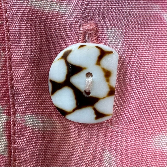 Paul M Ropp 70s VTG Oversized Batik Button Down Fish Tunic - Picture 15 of 15